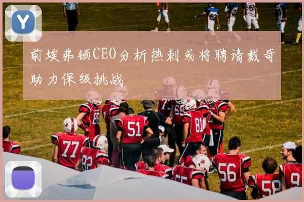 前埃弗顿CEO分析热刺或将聘请戴奇助力保级挑战